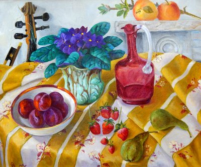 Fiołki afrykańskie, 2012, (50x60) autorstwa Cristiana Angelini